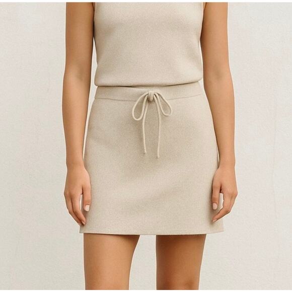 James St. Co M Mark Knit Mini Skirt in Cream